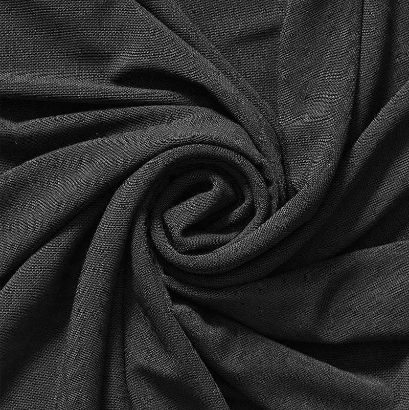 Micro Stretch Mesh Black, Fabric by the Yard