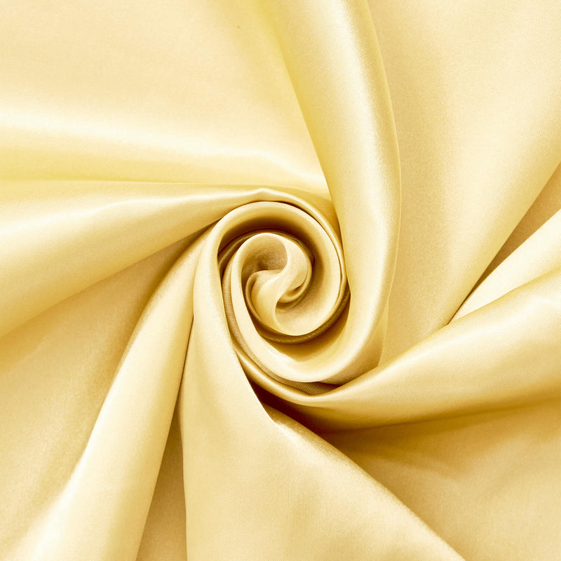 Yellow Satin Fabric for Lining - Light Weight