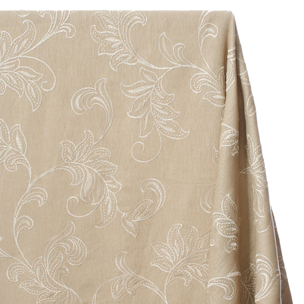 Rowan Embroidered Linen Fabric | Fabric Wholesale Direct