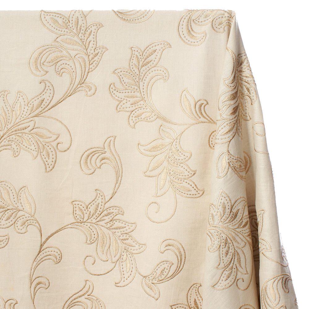 Rowan Embroidered Linen Fabric | Fabric Wholesale Direct