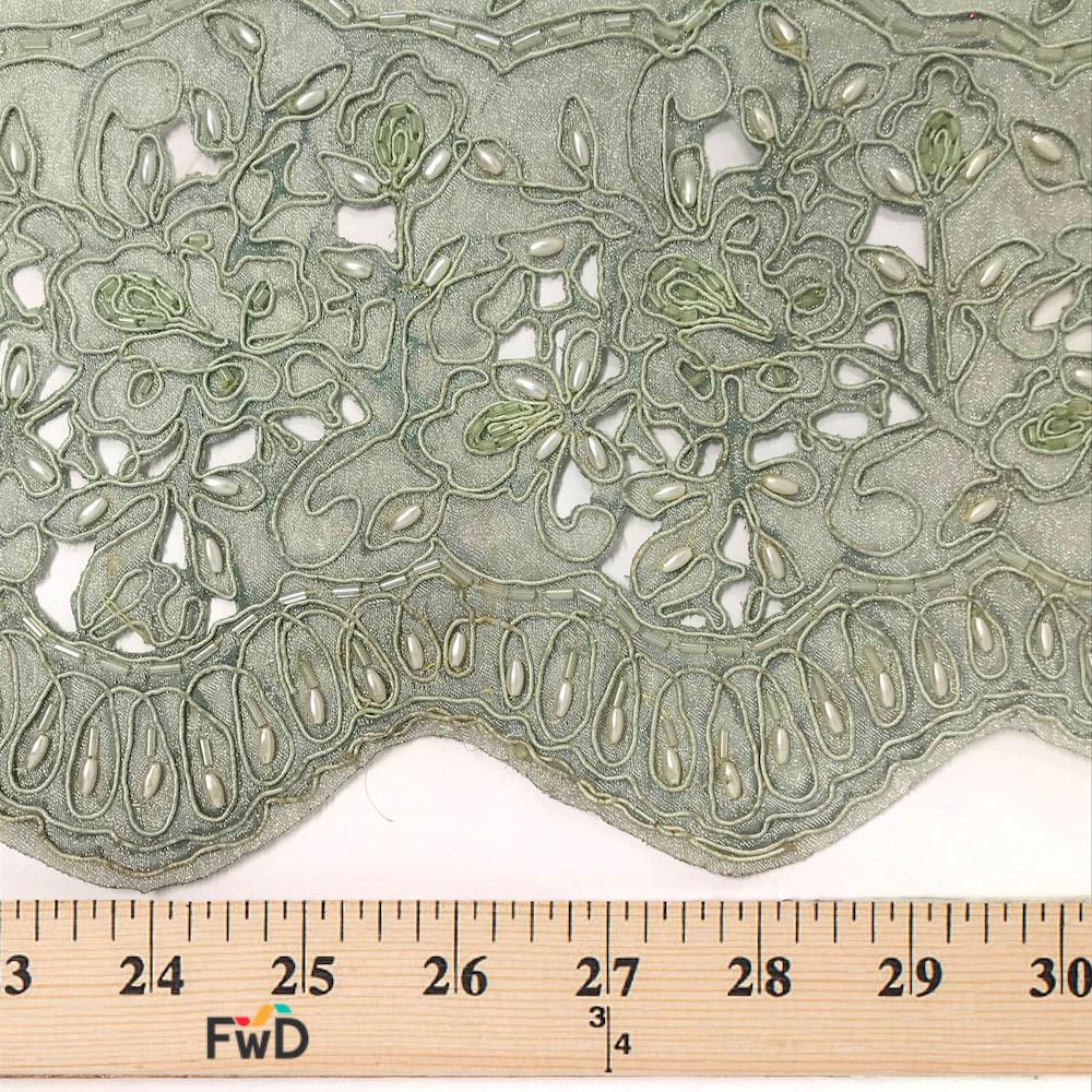 sage green lace fabric