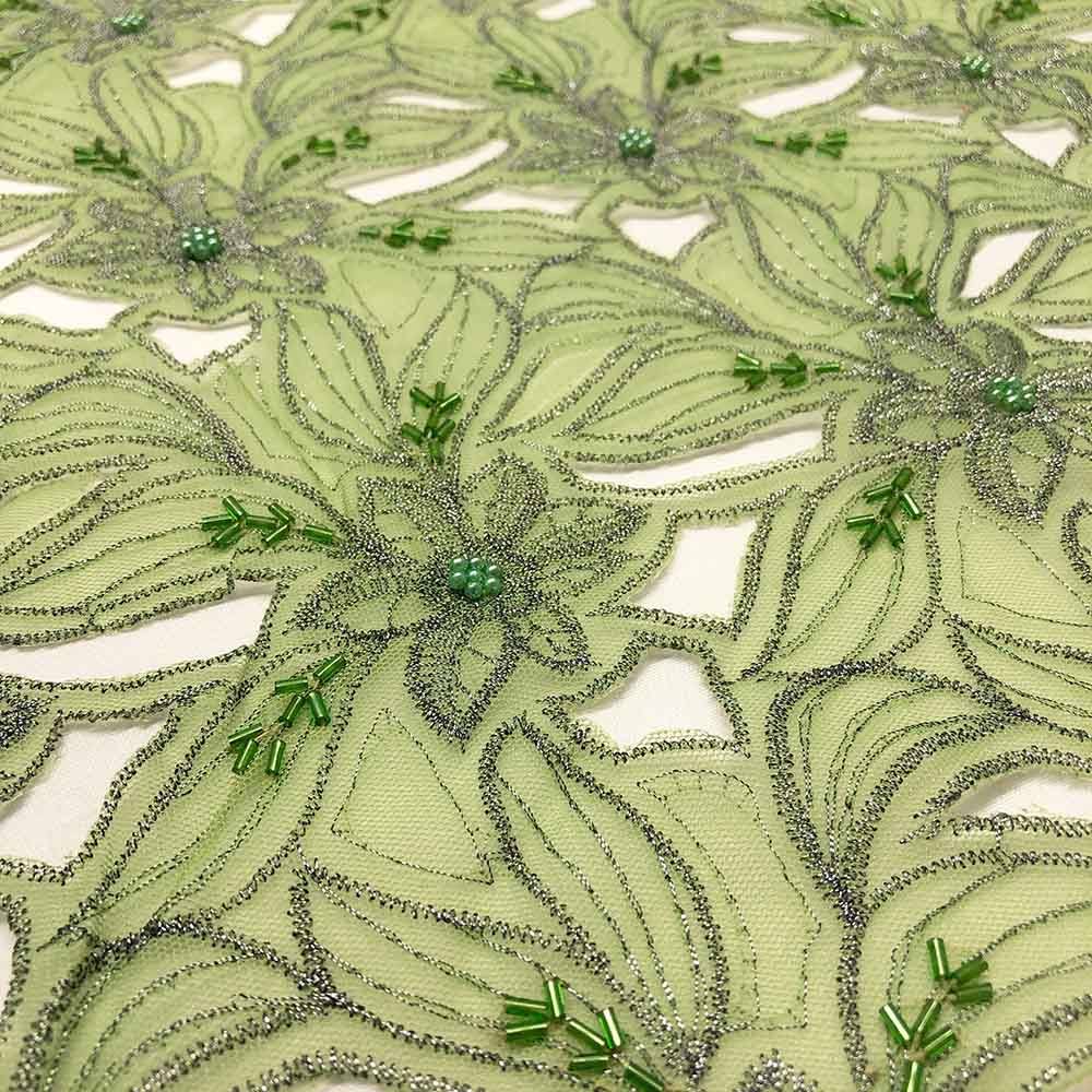 sage green lace fabric