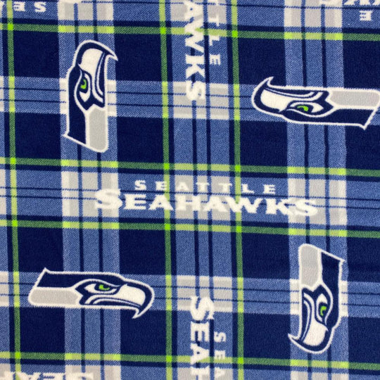 Licensed NFL FLEECE fabric DETROIT LIONS sport plaid 1 3/4 yds LASTpc