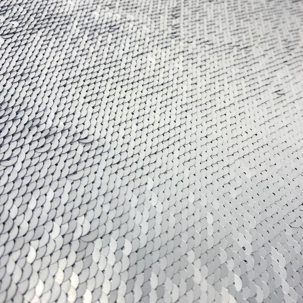 Silver Fish Scale Sequins on Mesh Fabric Sold/BTY $11.99/yard On Sale ...