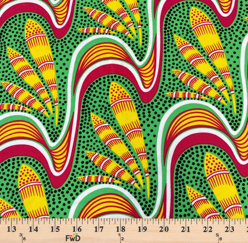 Tropical African Print ITY Fabric (15-2) $5.99/yard Stretch Jersey