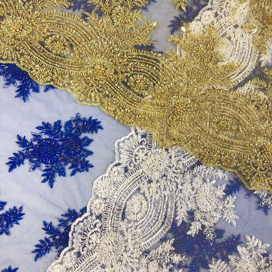 Cobalt Blue Lace in 1.5m1.5m in 1pcs ,eyelash Lace Fabric for Dress,blue  Chantilly Lace -  Canada