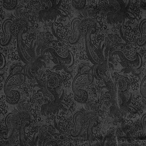 Black Metallic Brocade Fabric 60