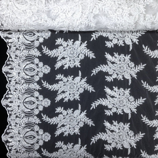 Kiplyki Wholesale Lace fabric Cotton Plain Weave Stripe Embroidery Lace  Fabric