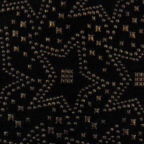 Embroidered Star Metallic Jacquard Fabric