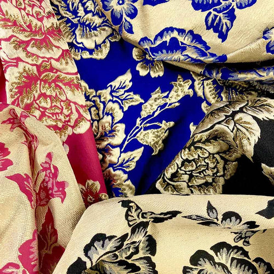 SILKBIRD JACQUARD Jacquard fabric with floral pattern By Dedar
