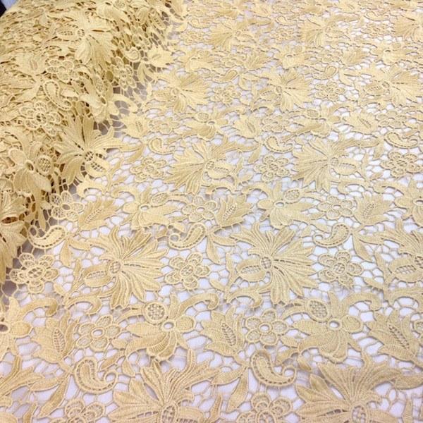 Bell Flower Guipure Fabric French Venice Lace 52/53