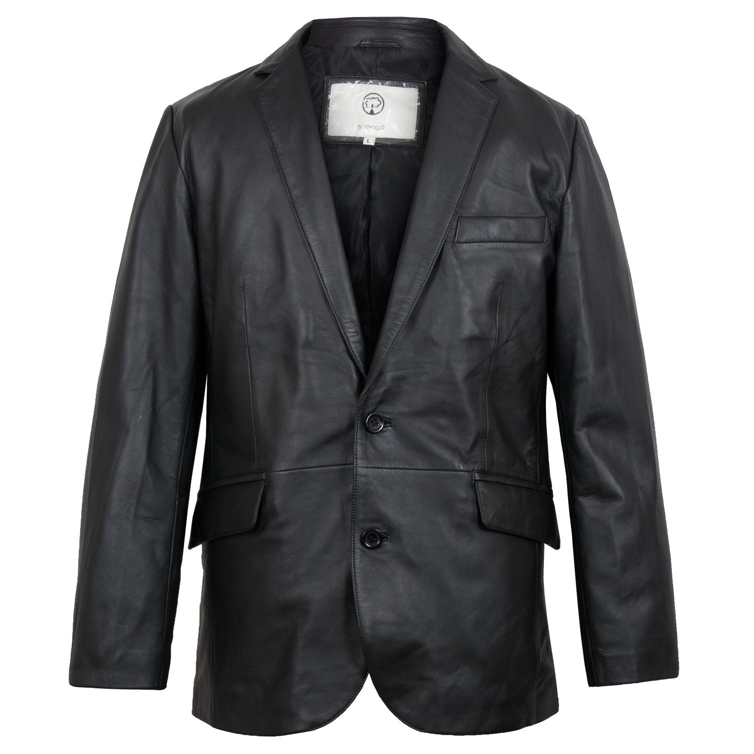 Brook Men’s Black Leather Blazer