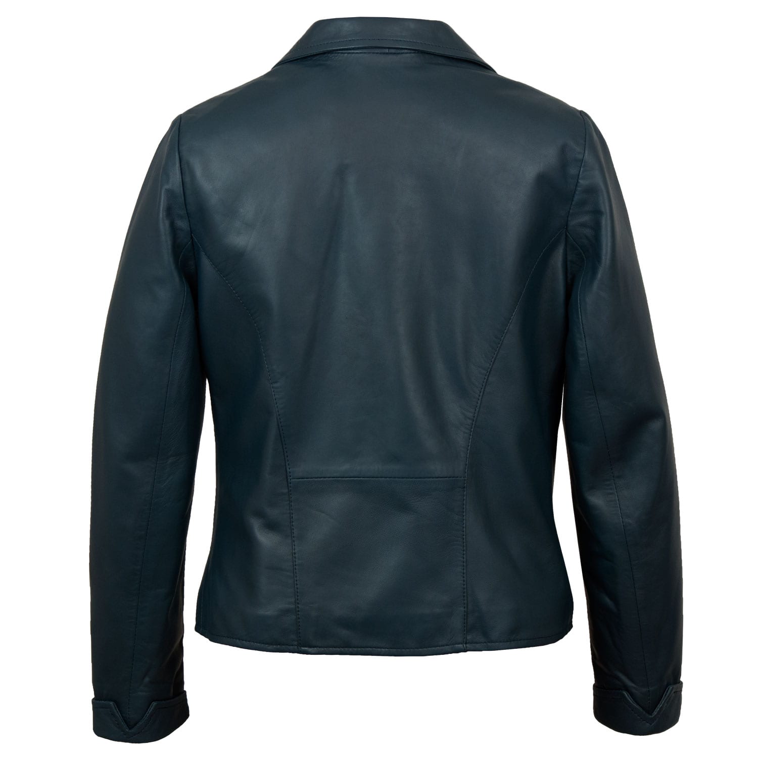 Flo: Women's Navy Leather Jacket