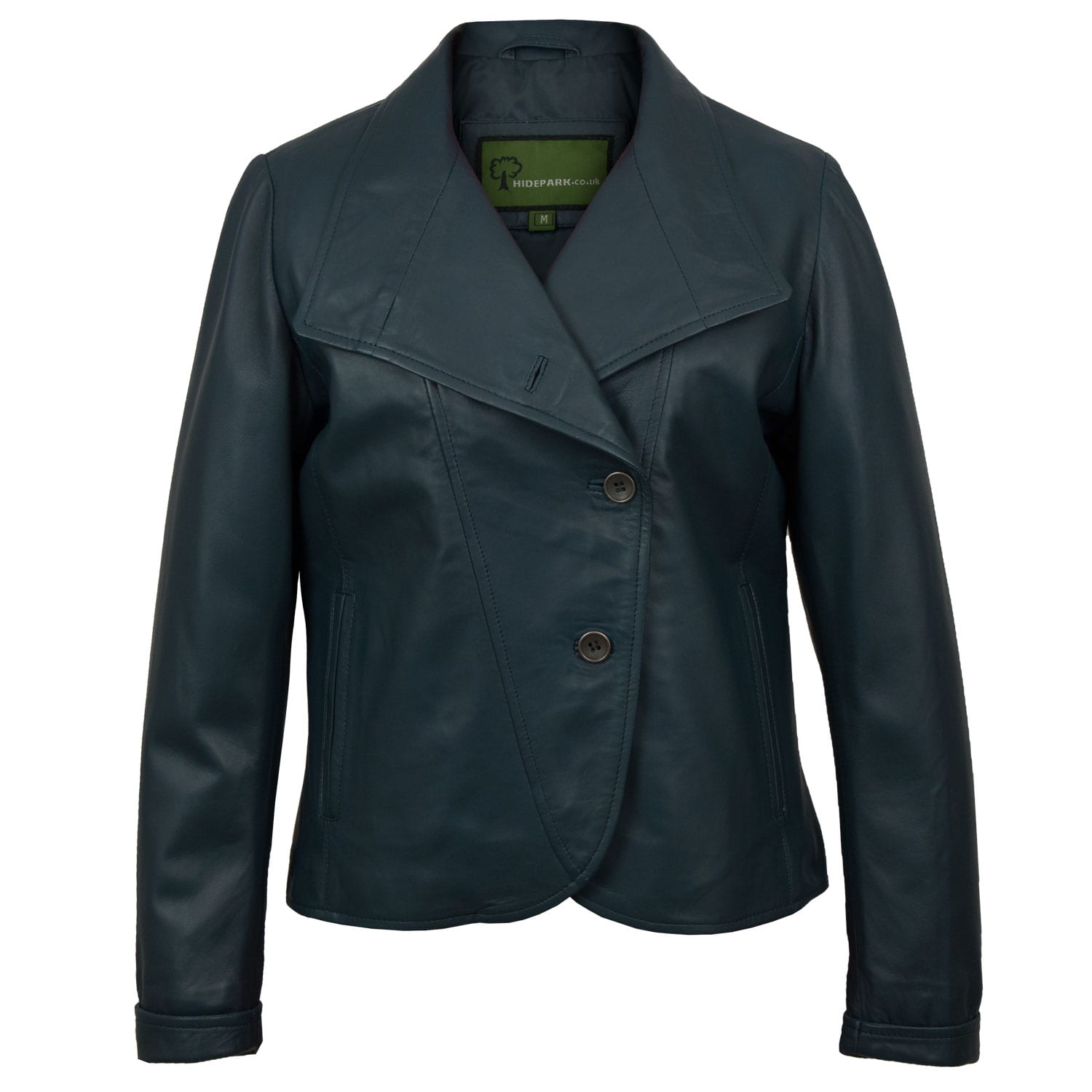 Flo: Women's Navy Leather Jacket