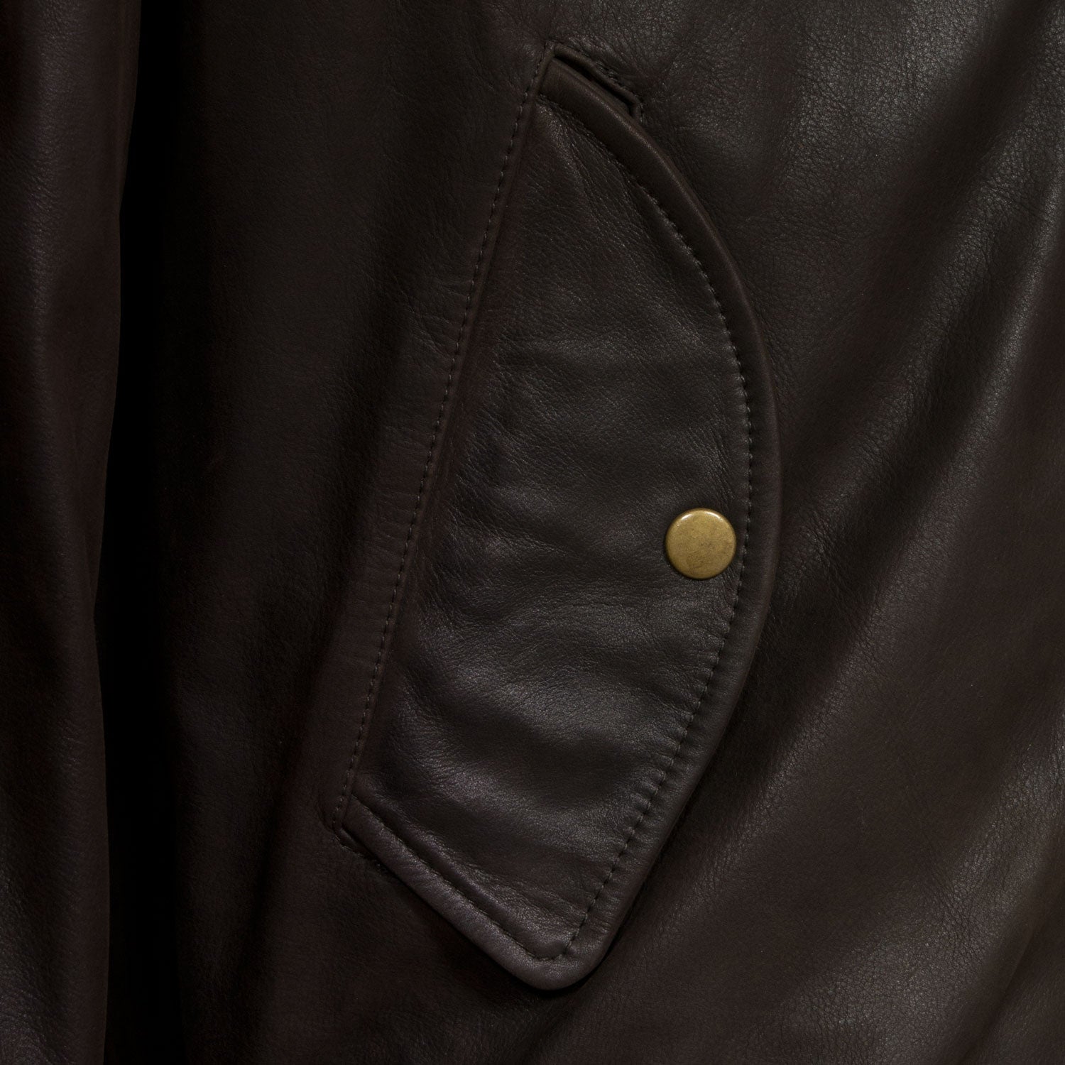 B2: Men's Brown Leather Bomber Jacket