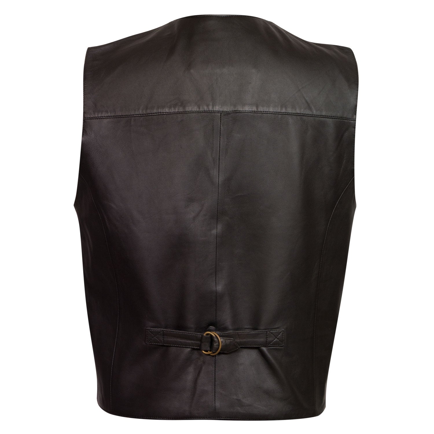 Men's Black Leather Waistcoat | Hidepark