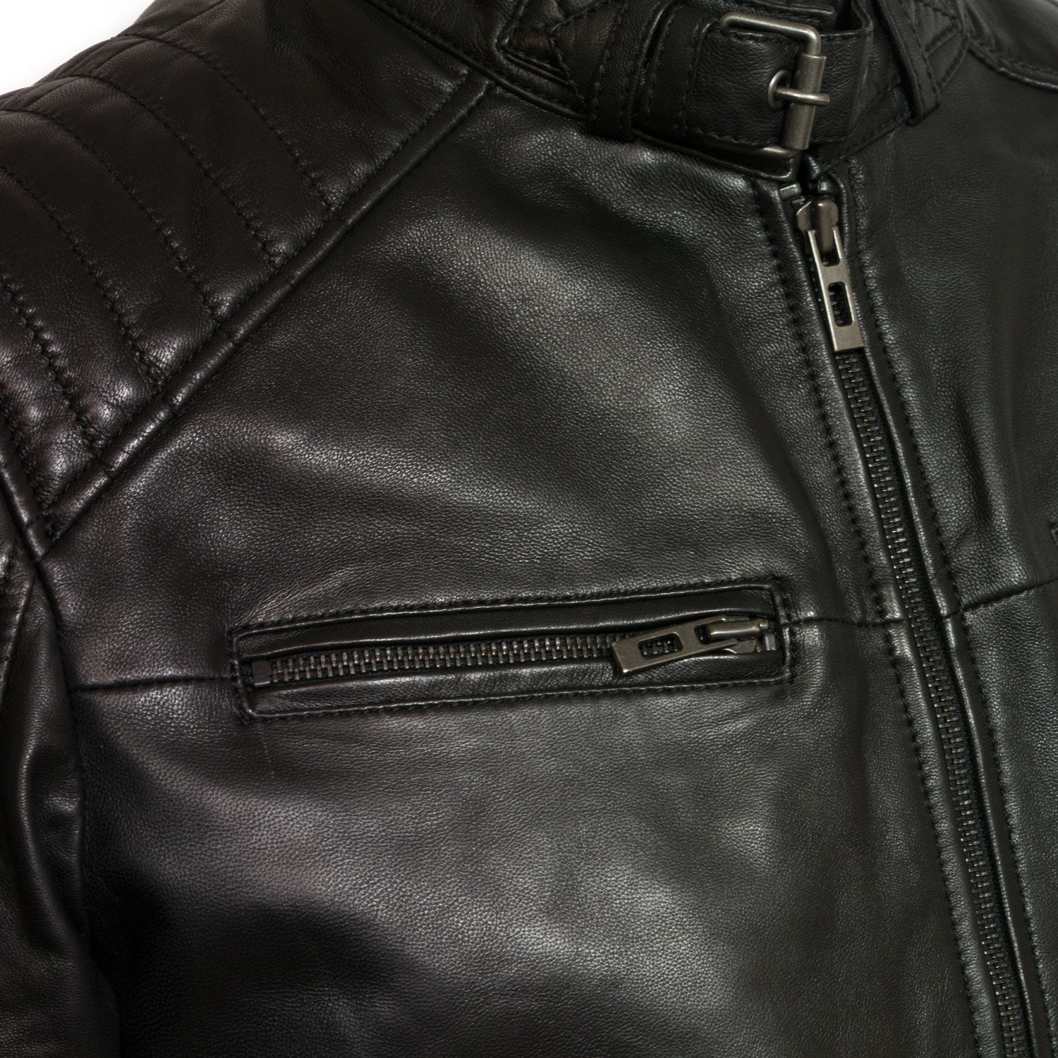 Budd: Men's Black Leather Jacket