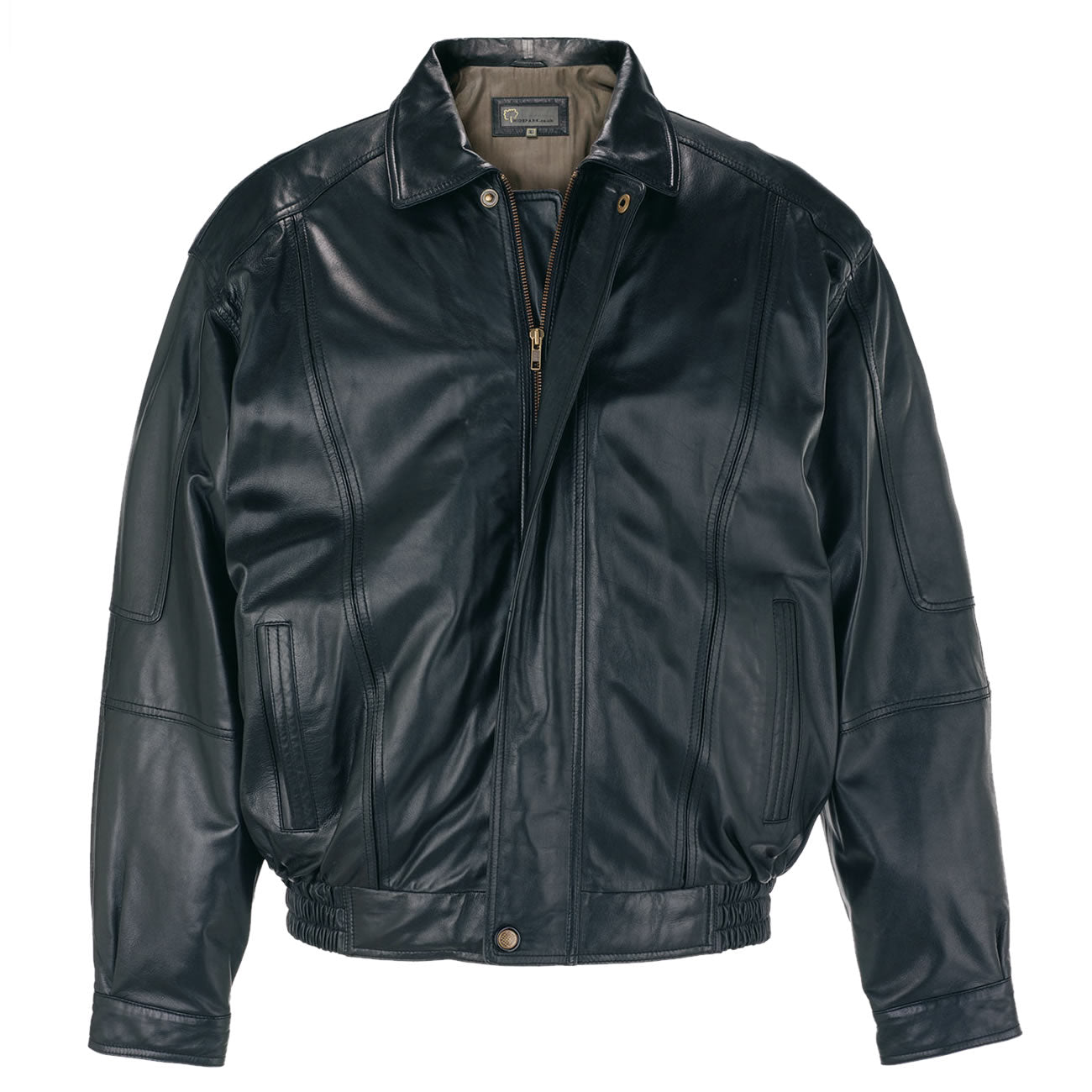 7023: Men's Black Leather Jacket