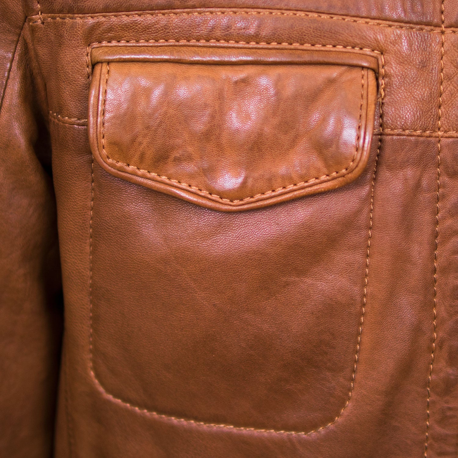 Jake : Men's Tan Leather Jacket