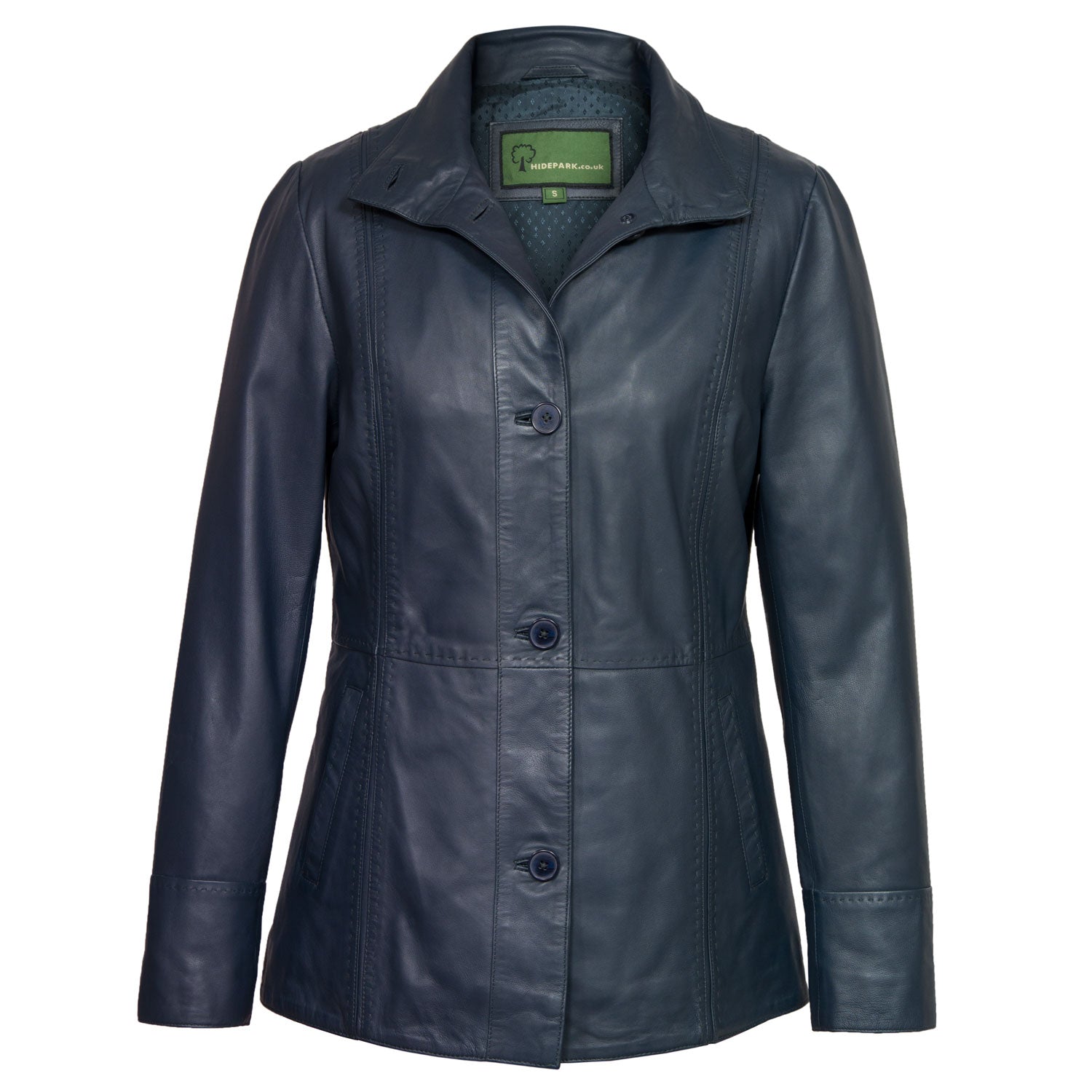 Maggie: Women's Navy Leather Jacket