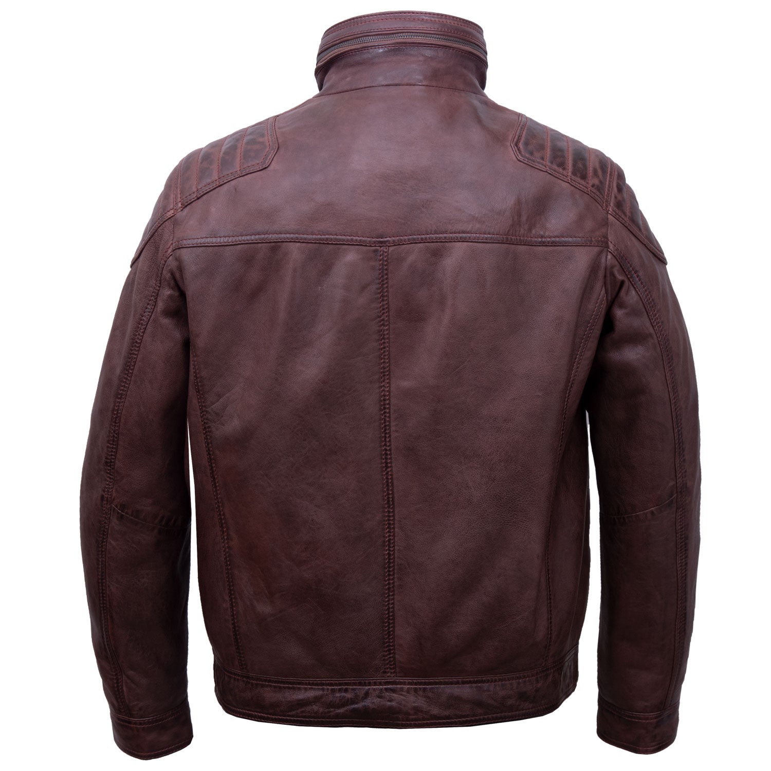 Mac: Men's Burgundy Leather Jacket