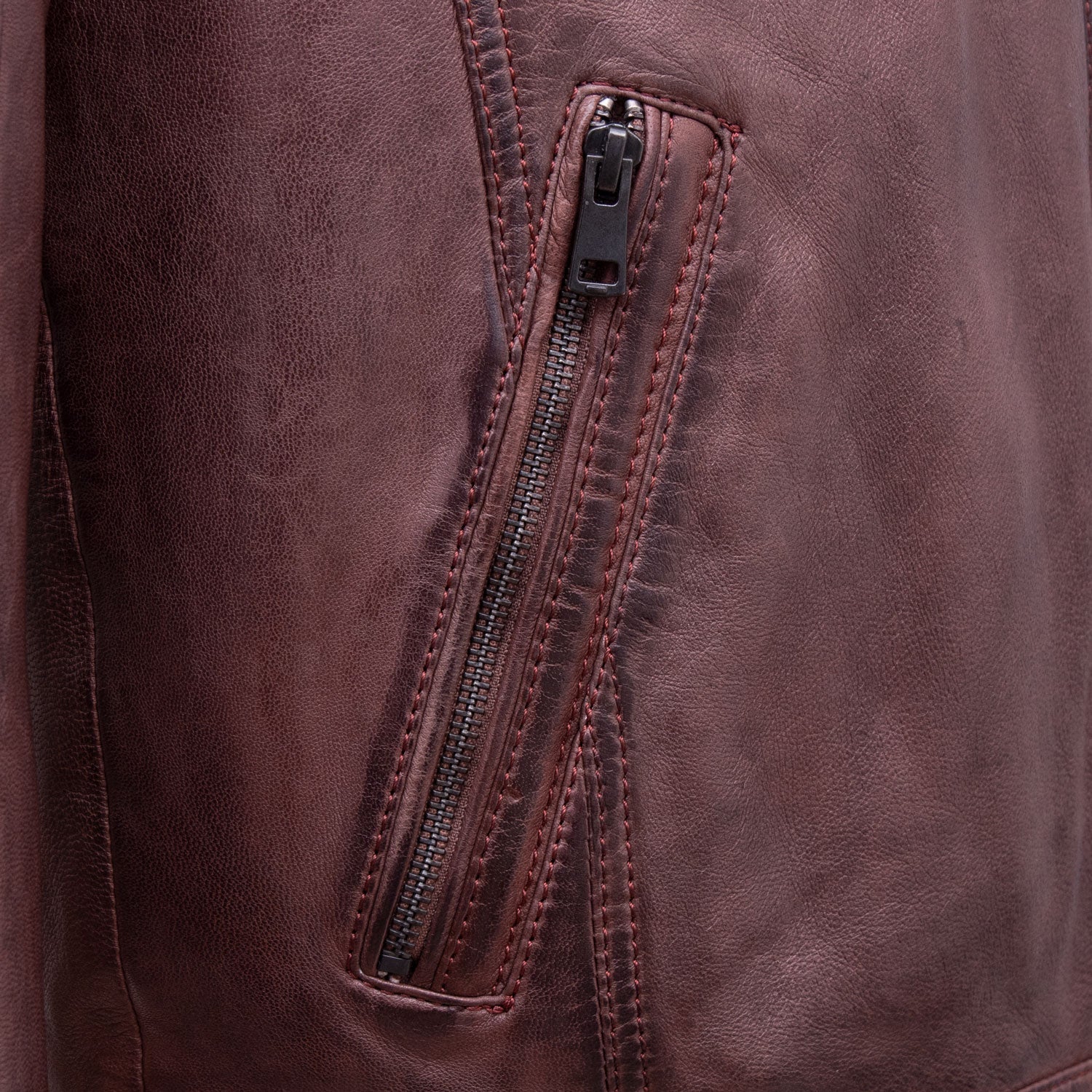 Mac: Men's Burgundy Leather Jacket