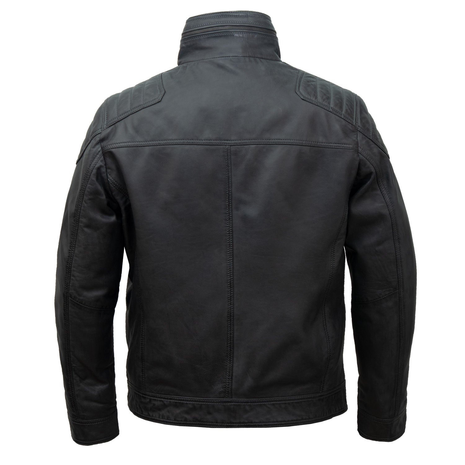 Mac: Men's Grey Leather Jacket