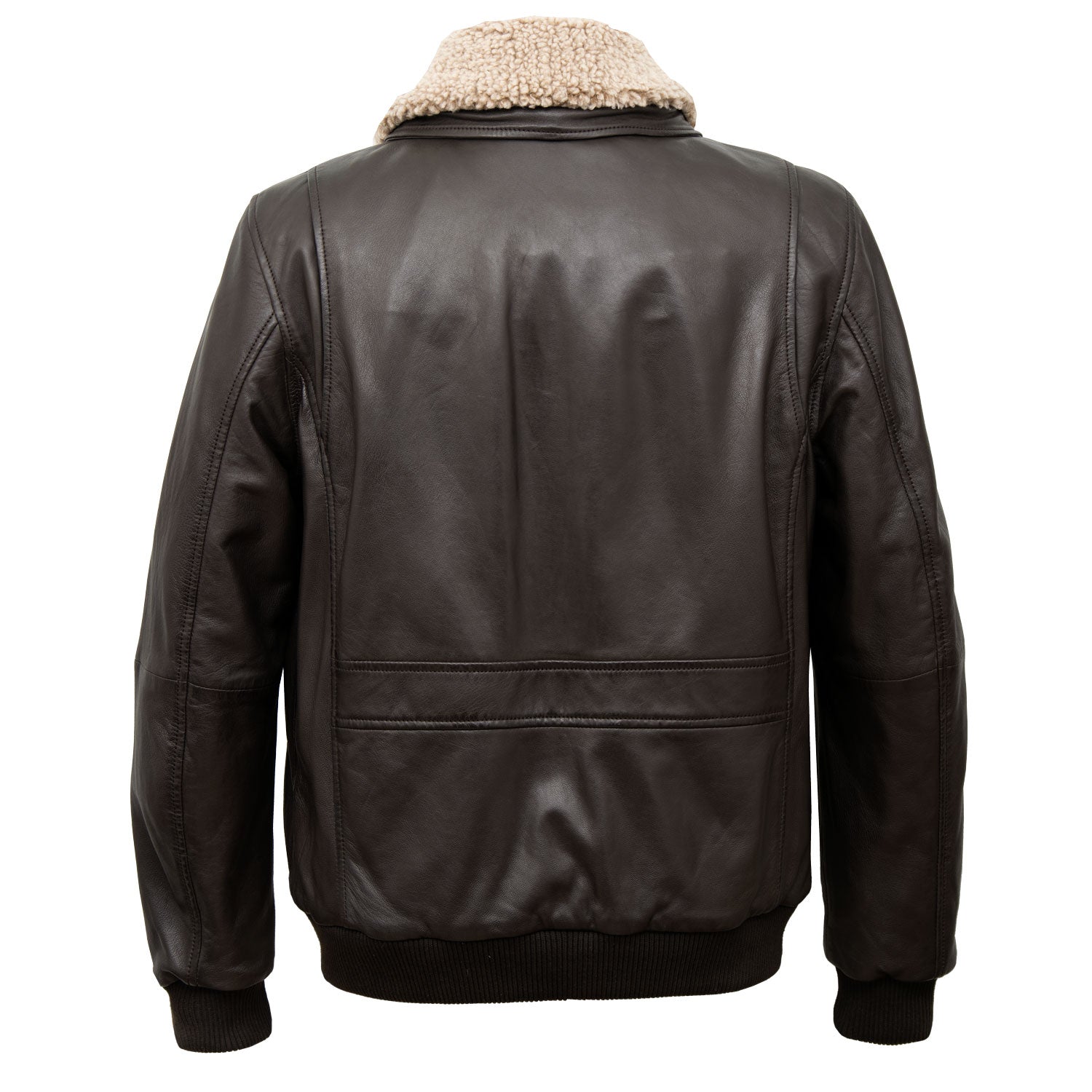 Ashton: Men's Brown Collared Leather Jacket