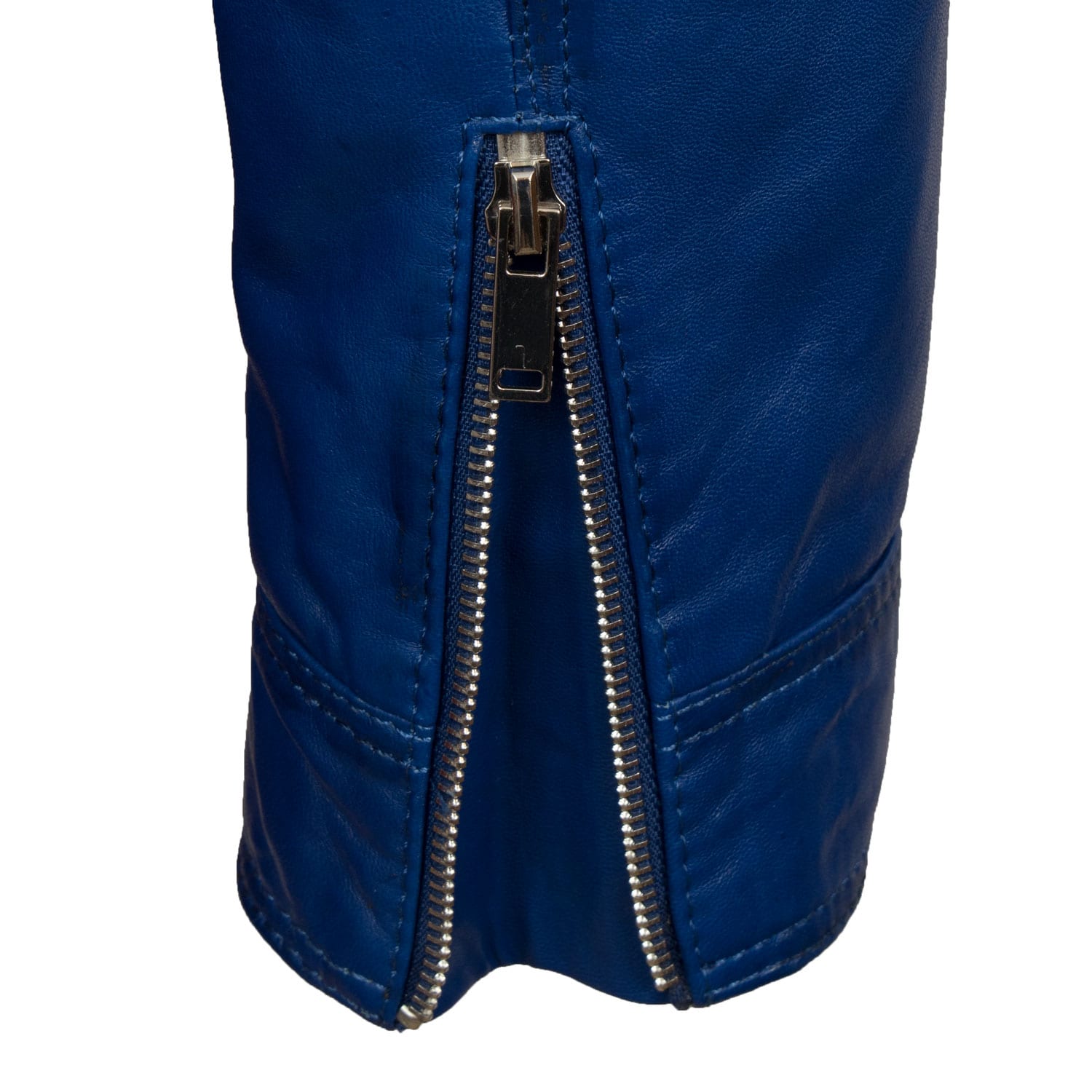 Penny Women S Blue Leather Jacket