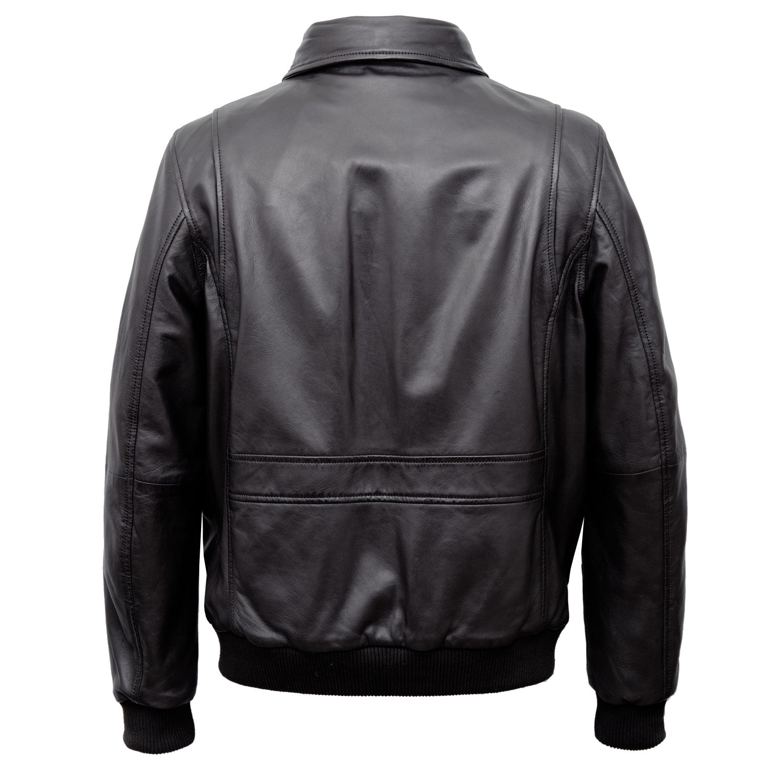 Ashton: Men's Black Collared Leather Jacket