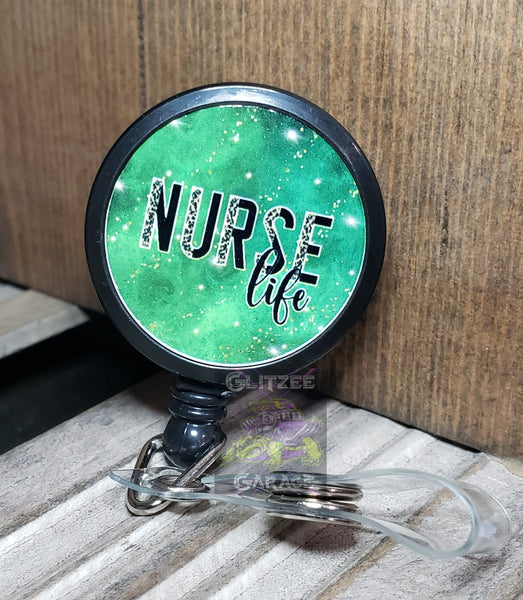 Retractable Badge Holder - Nurse Life - Christmas Theme – Glitzee