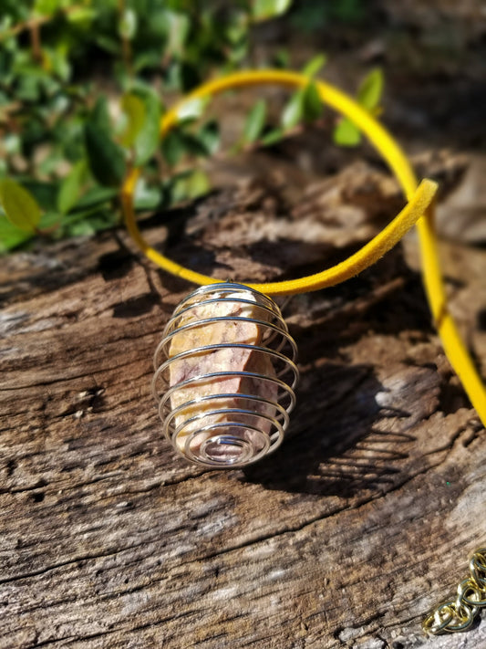 Quartz Crystal Cage Necklace