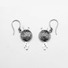 Silver Knitting wool yarn dangle earrings