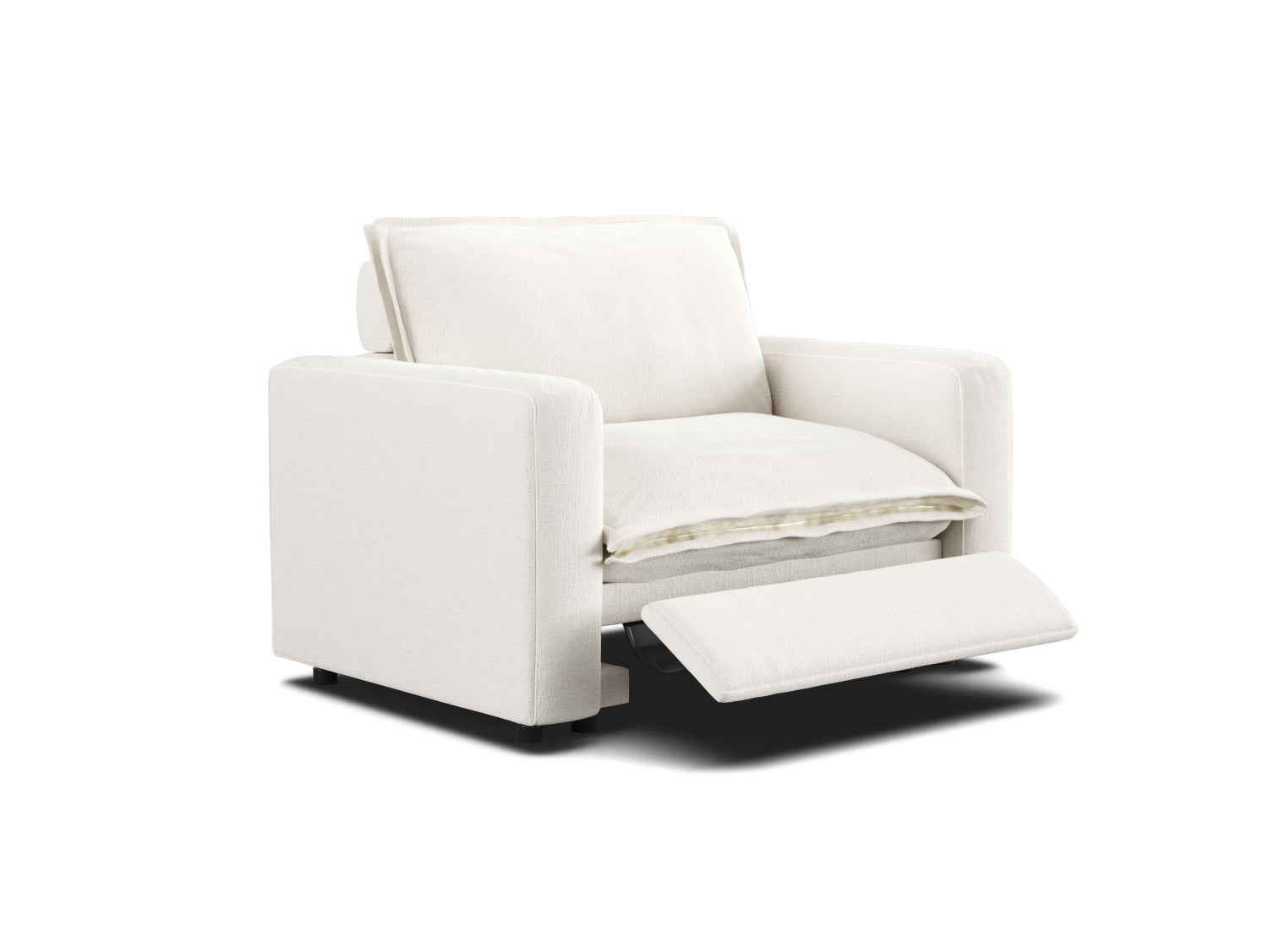 minimal space required linen recliner