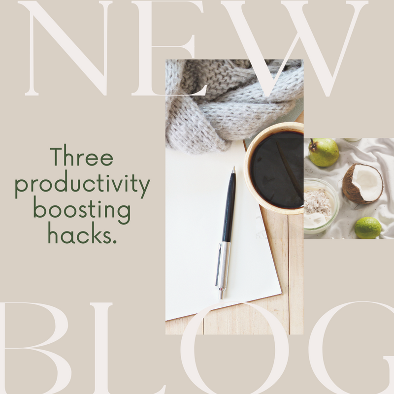 Three productivity boosting hacks.