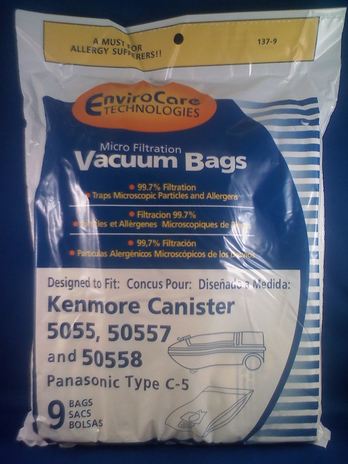 8 Pack Kenmore Canister Vacuum Bag for CQ Panasonic C5 C18 2050104  5055  IET INDUSTRIAL ANTONIO PRIETO  SINCELEJO SUCRE