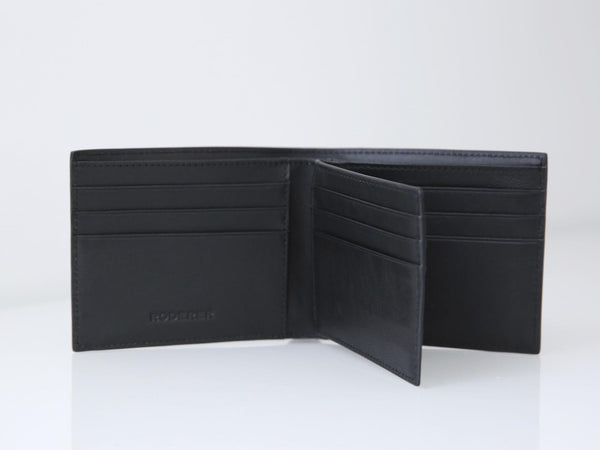 Bifold 12 Card Wallet Roma Black | Leather Wallets for Men — RODERER