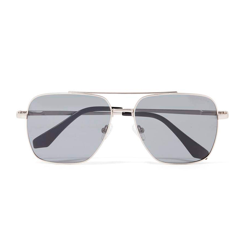 silver polarized aviator sunglasses