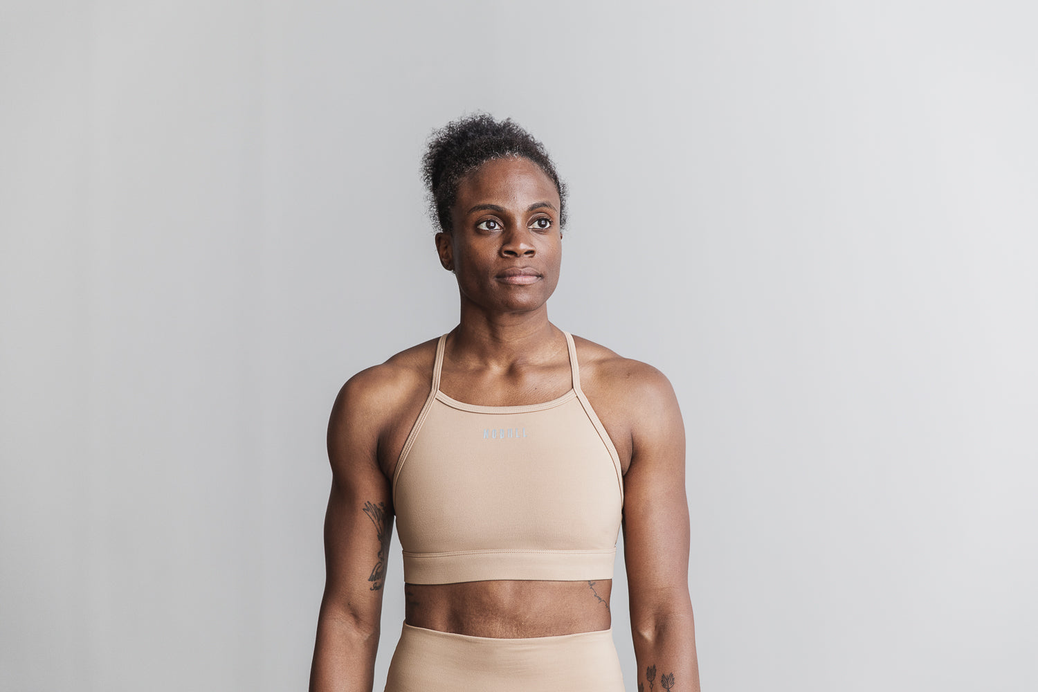 HIGH-NECK SPORTS BRA (MATTE)- WOMEN'S SPORTS BRA – NOBULL UK