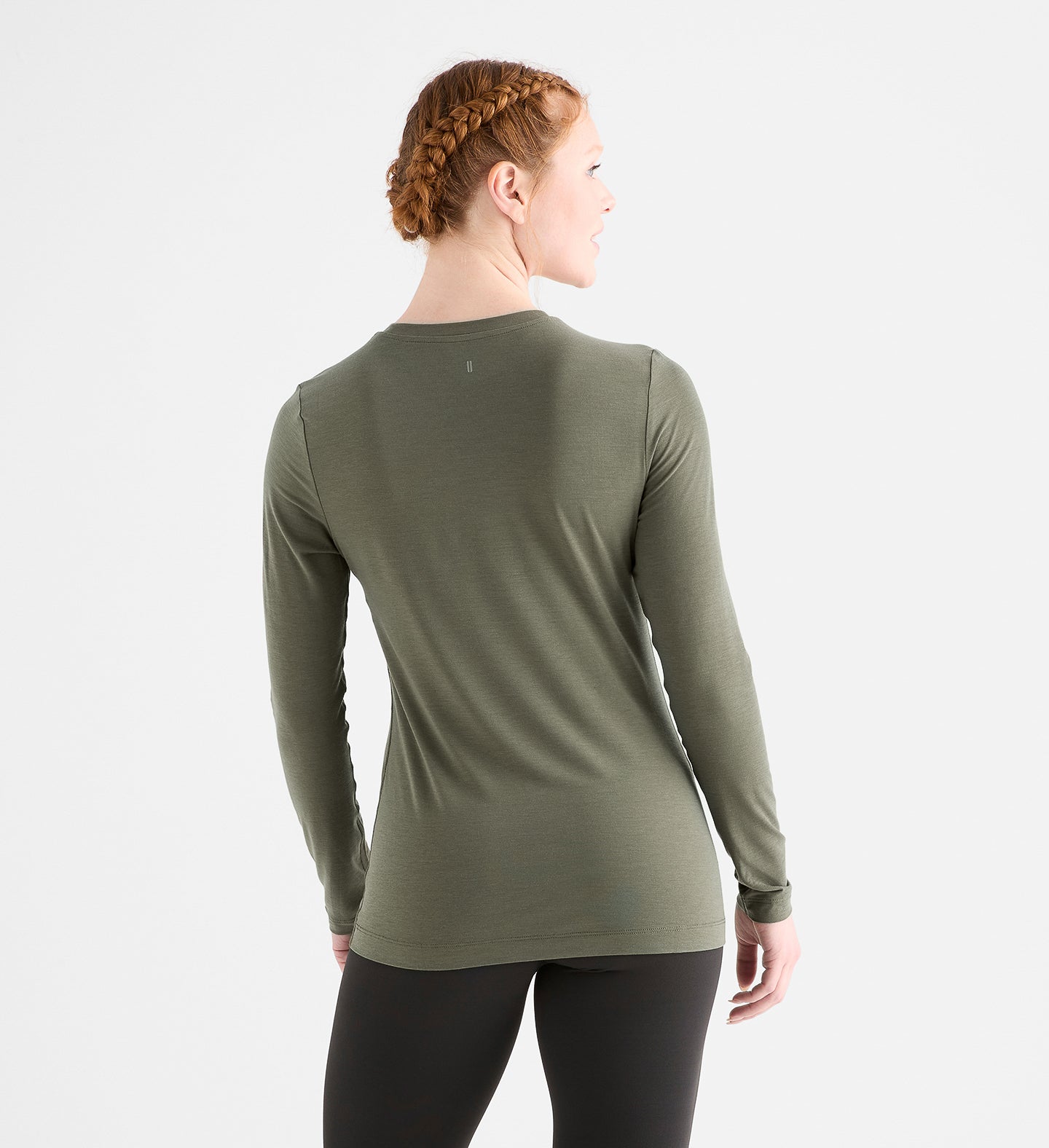 WOMEN'S LONG SLEEVE TEE, OATMEAL