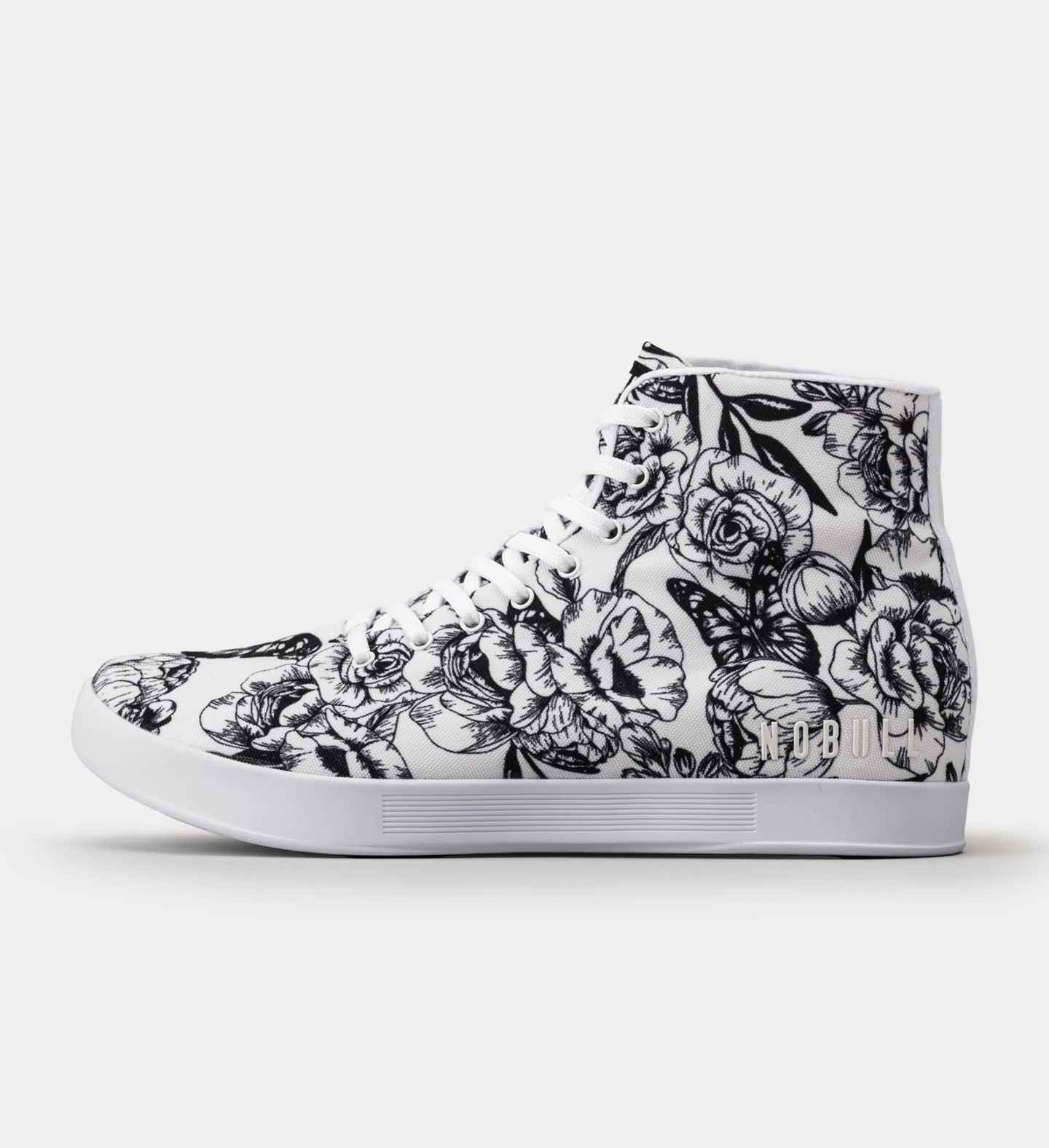 Women's Floral High-Top Canvas Trainer