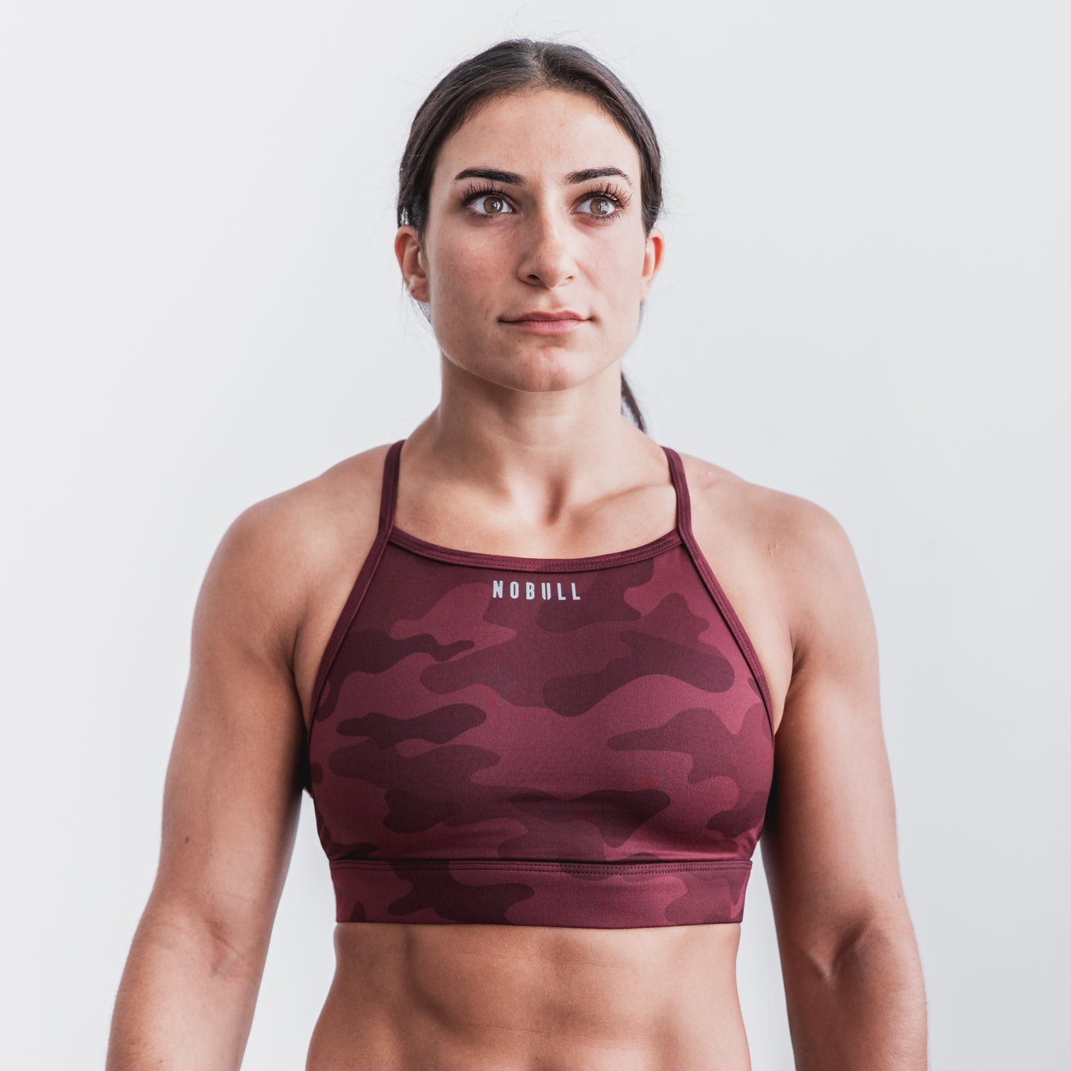 Camo Matte High-Neck Sports Bra