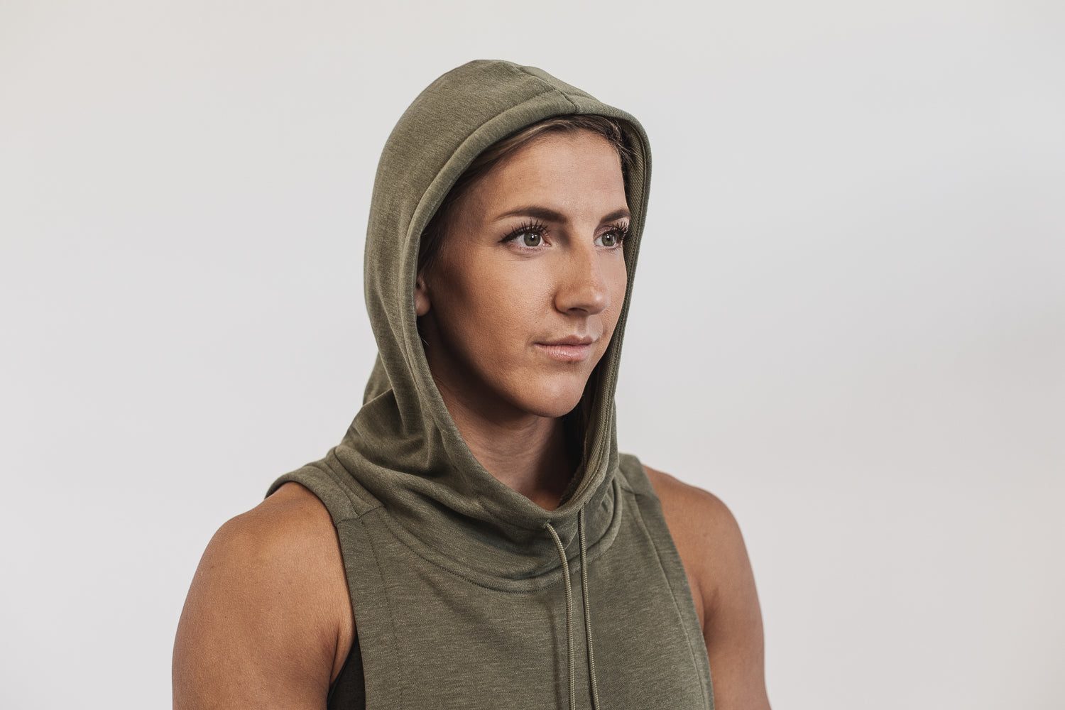 sleeveless hoodie female