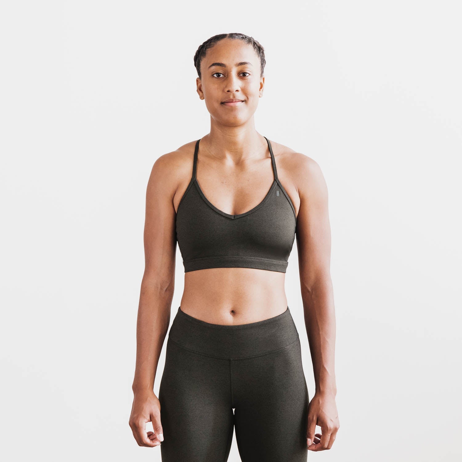 Plush Heather V-Neck Sports Bra