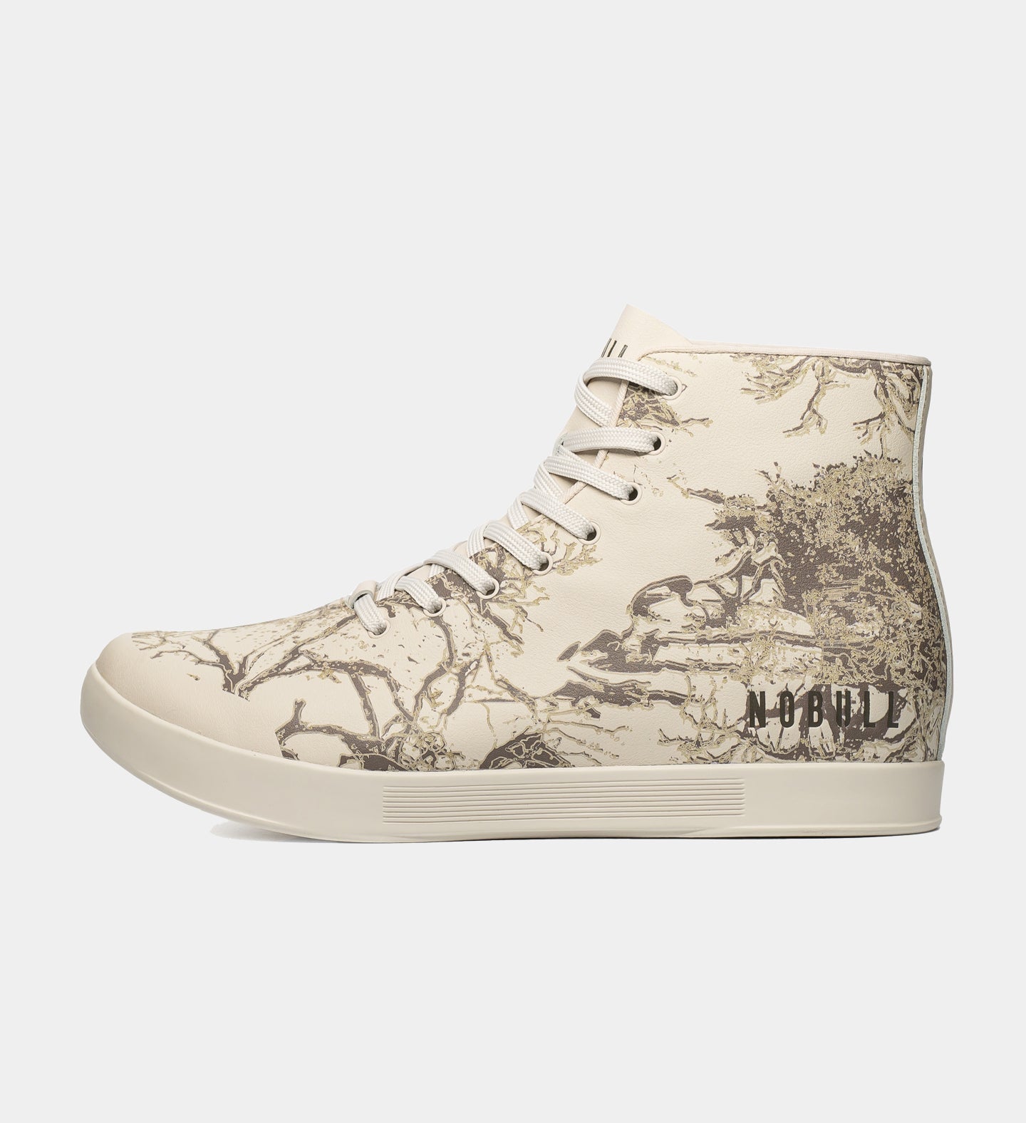 Women's Floral High-Top Leather Trainer