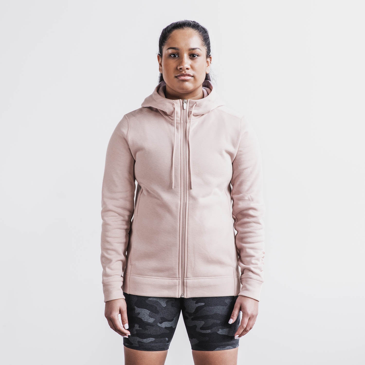 WOMEN'S NOBULL ZIP-UP HOODIE, NAVY