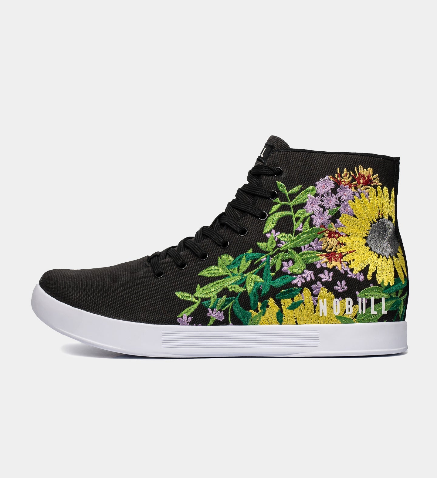 Women's Floral High-Top Canvas Trainer