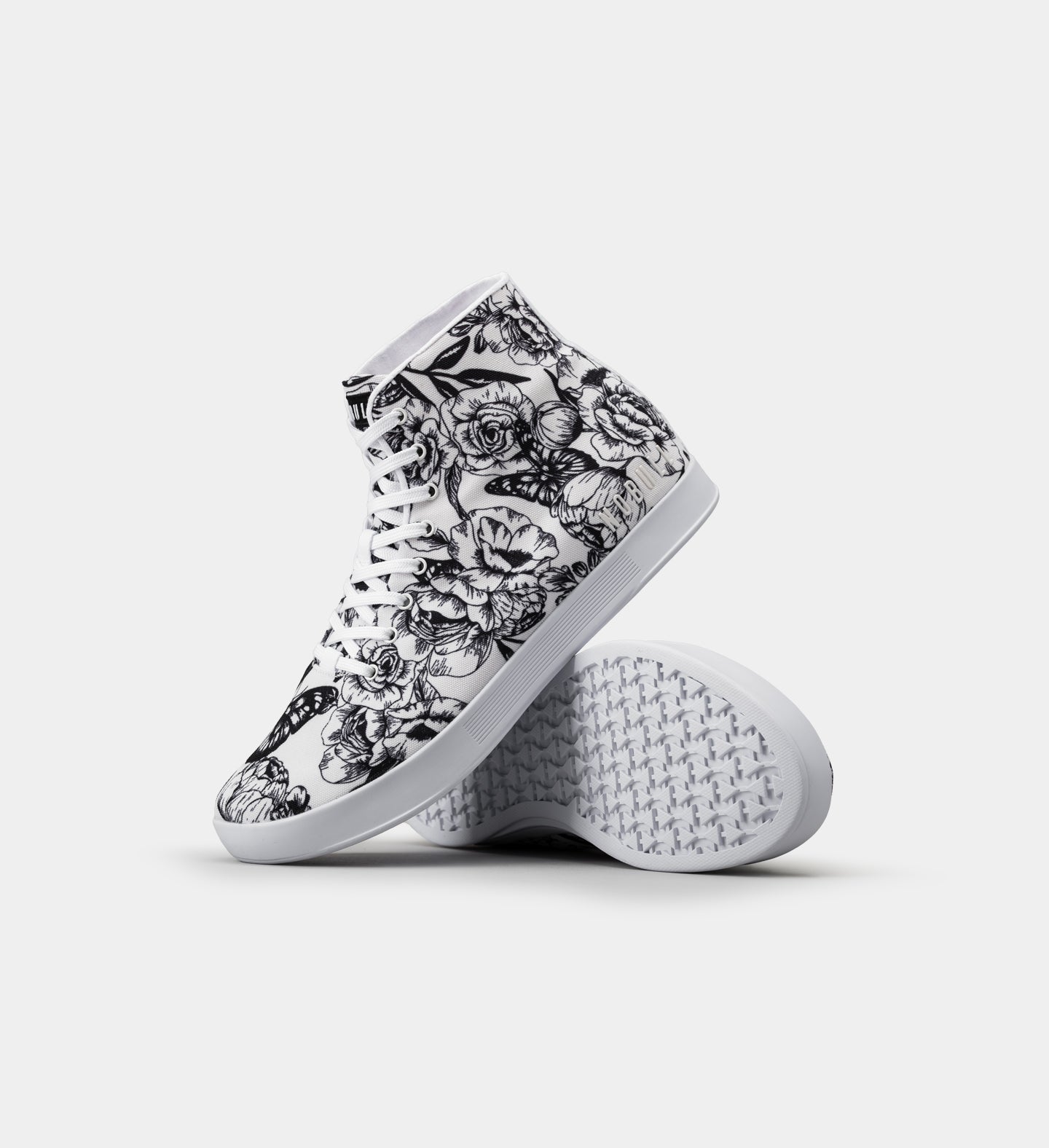 Women's Floral High-Top Canvas Trainer