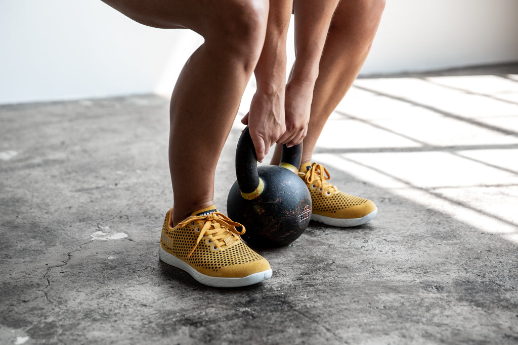 VINTAGE YELLOW SUEDE TRAINER (WOMEN'S)