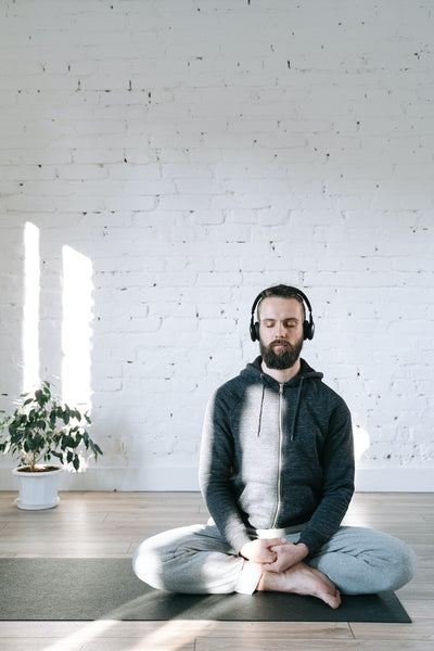 A man Listening to a Meditation